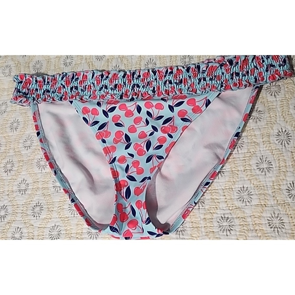 Cabana Mini Ruffle Classic Bikini Bottoms Cherry  XL